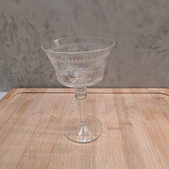 Vintage cocktail glass, champagne glass with design - Picture 1 of 9